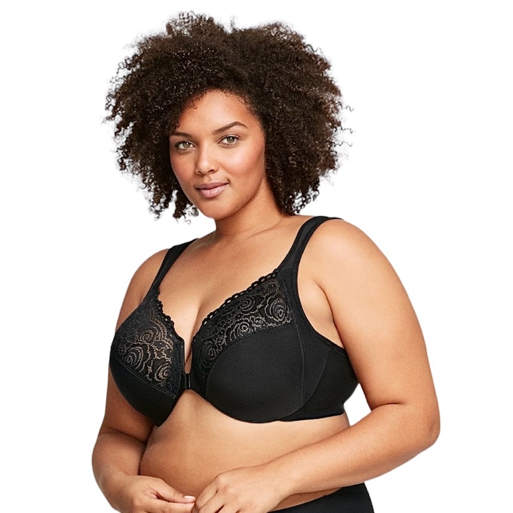 - Glamorise 48B Black WonderWire Front Close Bra! NEW! - Picture 2 of 16